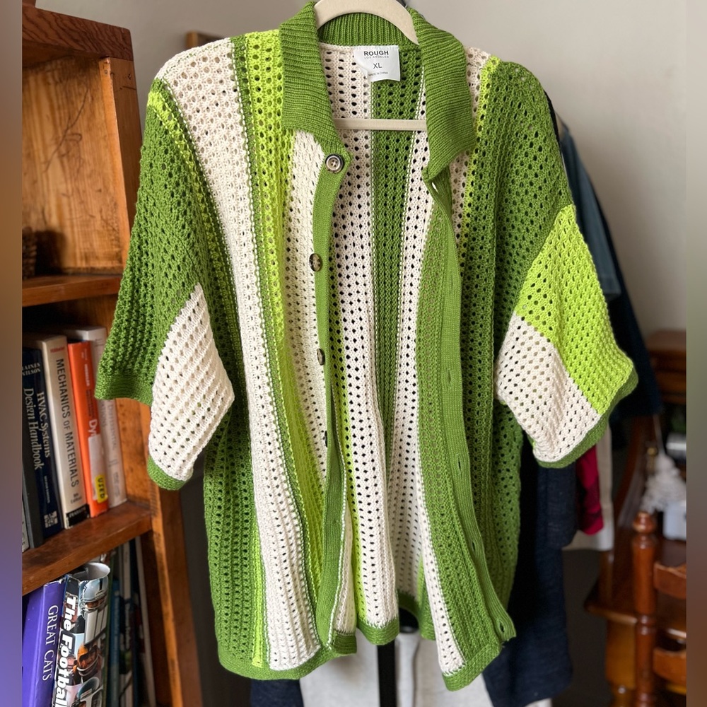 Crochet Button up Shirt